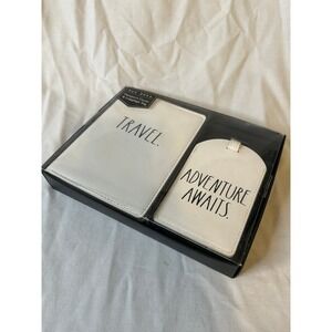 Rae Dunn Travel Passport Cover‎ & Luggage Tag Set Adventure Awaits NWT